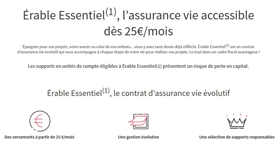 Érable Essentiel Société Générale 