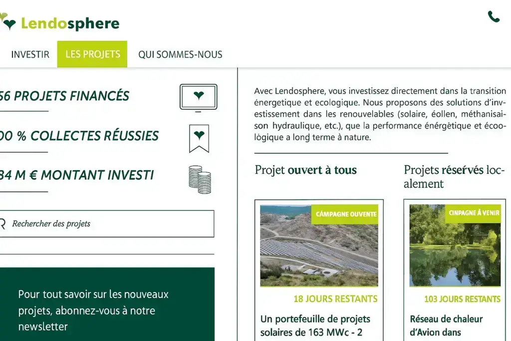 Lendosphere projets