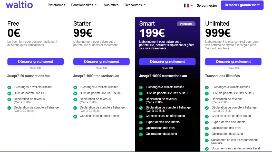 offres tarifaires Waltio 