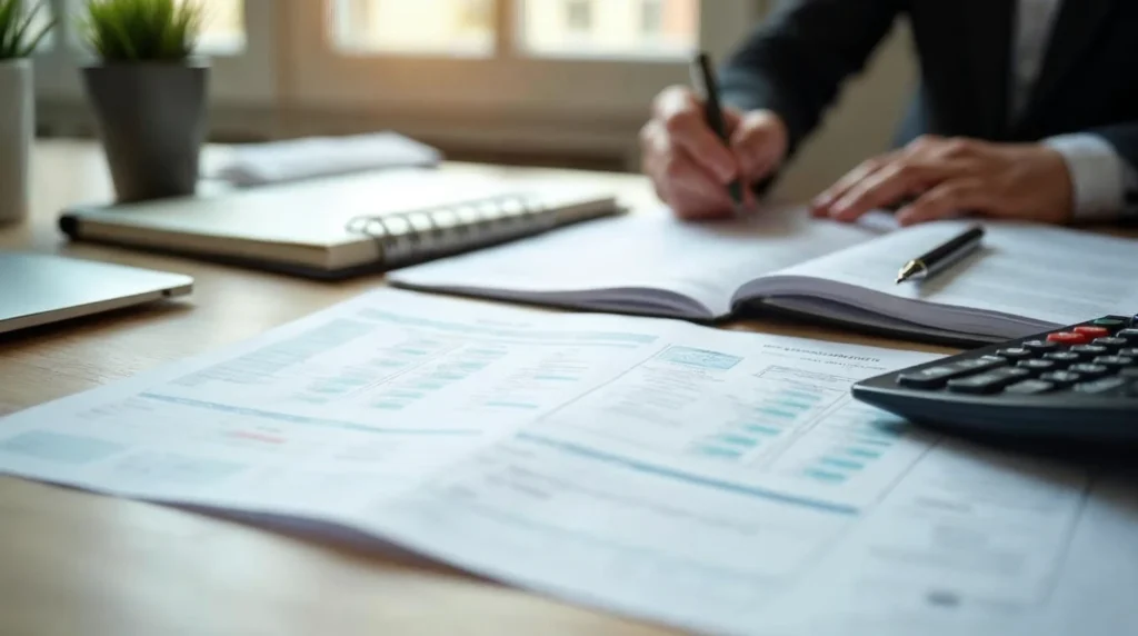Documents fiscaux et relevés de placements disposés pour comparer deux options d’imposition.